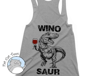 Winosaur Tank Winosaurus Tank Top Winosaur Shirt Wine Gifts Funny Tshirts Womens Graphic Tees Workout Tank Running Tank Funny Wine Shirts