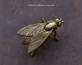 Vintage French fly ashtray / Insect ashtray | Metal ashtray