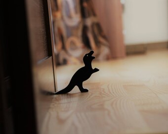 T-Rex door stop Door stopper Door stop Doorstop Door holder Dinosaur door stopper Door hold Wood door stop Door wedge Dinosaur decor Animal