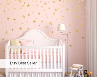 Gold Stars Wall Decals Set Peel And Stick Baby Nursery Wall Decor Star Gold Stars Wall Decals Set Peel And Stick Baby Nursery Wall Decor Star