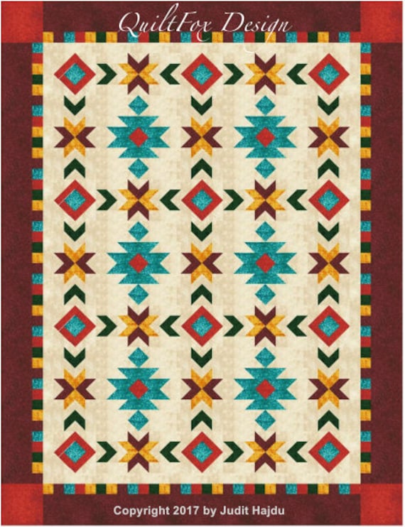 Southwest Inspired Full Queen Size Quilt Pattern 76 In X