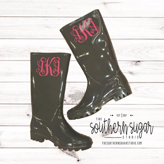 grey rain booties