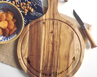 Personalized Cutting Board, Custom Cheese Board, Couple Cutting Board, Newlyweds Gifts, Charcuterie Board, Rustic Cheese Board, Foodie Gifts