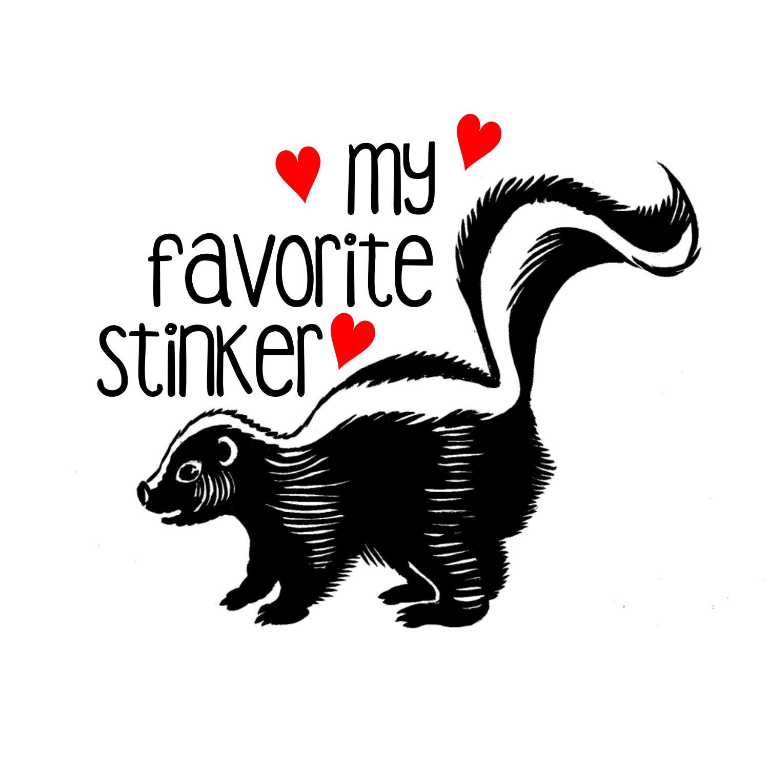 My Favorite Stinker Skunk Funny Tattoo Kid Tattoo Fake