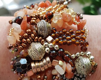Free Form Peyote stitch beaded bracelet