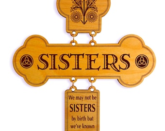 Gift for Best Friend - Soul Sister BFF Gifts - Personalized Unbiological Sister Gift - Sister in Law Gift - Cross