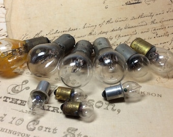 Free US shipping real steampunk 10 vintage lightbulbs tiny to big