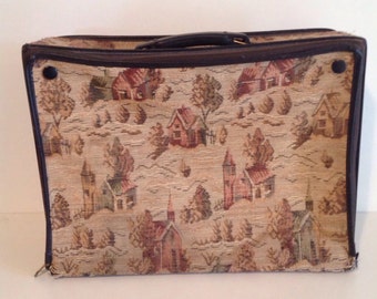 Vintage tapestry overnight bag