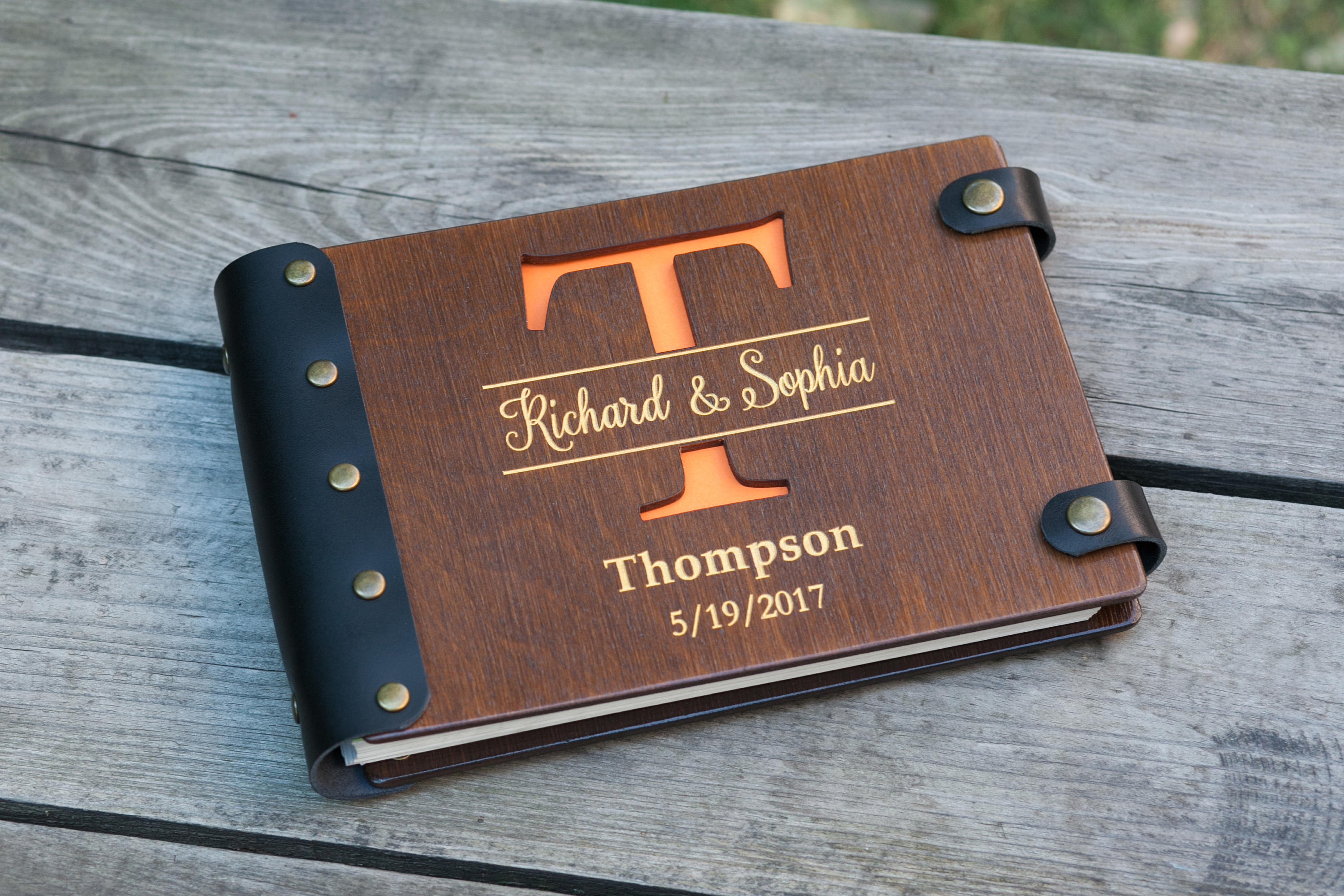 Gold Guest Book Golden Calligraphy Monogram Guest Book