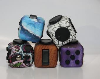 Fidget Cube Best Quality - Anxiety Relief, Stress Relieving, Autism, ADHD - Sensory Toy for Adults or Kids - with Case and Protector Spinner