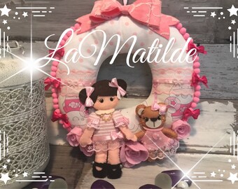 Birth bow, banner, customizable bedroom garland