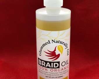 GlammedNaturallyOil 8oz Braid Oil