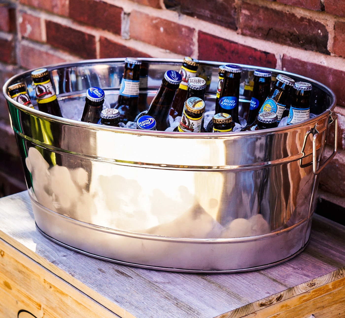 Personalized Stainless Steel Party Beverage Tub for Wedding