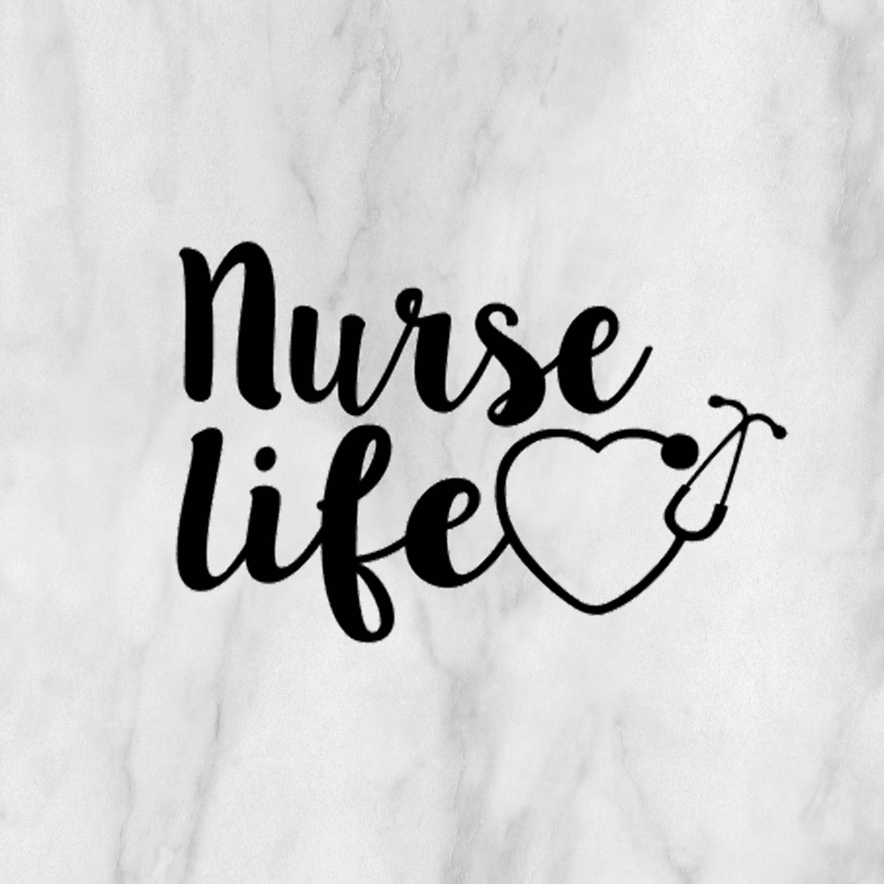 Nurse Life Decal Nurse Sticker Nurse Monogram Monogram