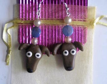 Polymer,GREYHOUND, EARRINGS, Jewellery