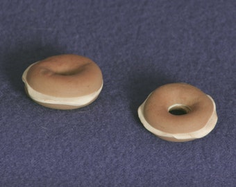 1 bagel with cream cheese doll food for American Girl doll