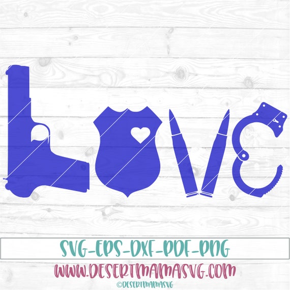 Download Police Love svg eps dxf png cricut cameo scan N cut cut