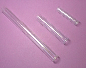 Clear Plastic Tubes, 3 Sizes Available, Sold by the Dozen or 12 Dozen