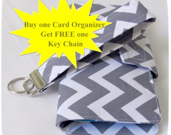 Credit Card Organizer Wallet Free Wristlet Key Chain, Gift Card Holder, Card Organizer, womens wallet 38 Credit Card Organizer Made to Order