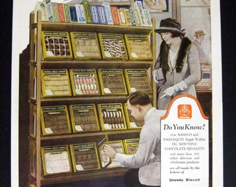 1923 NABISCO National Biscuit co ad Original vintage magazine print ad
