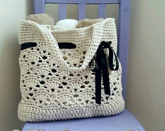 Vintage Market Tote Crochet Pattern *PDF DOWNLOAD ONLY* Instant download