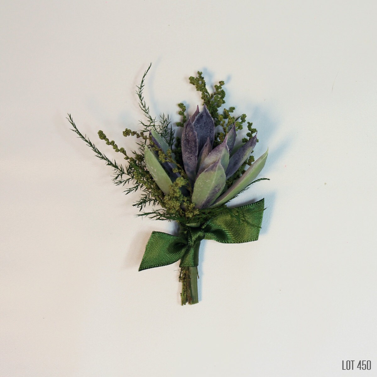 Succulent Boutonniere Artificial Faux Flowers Wedding