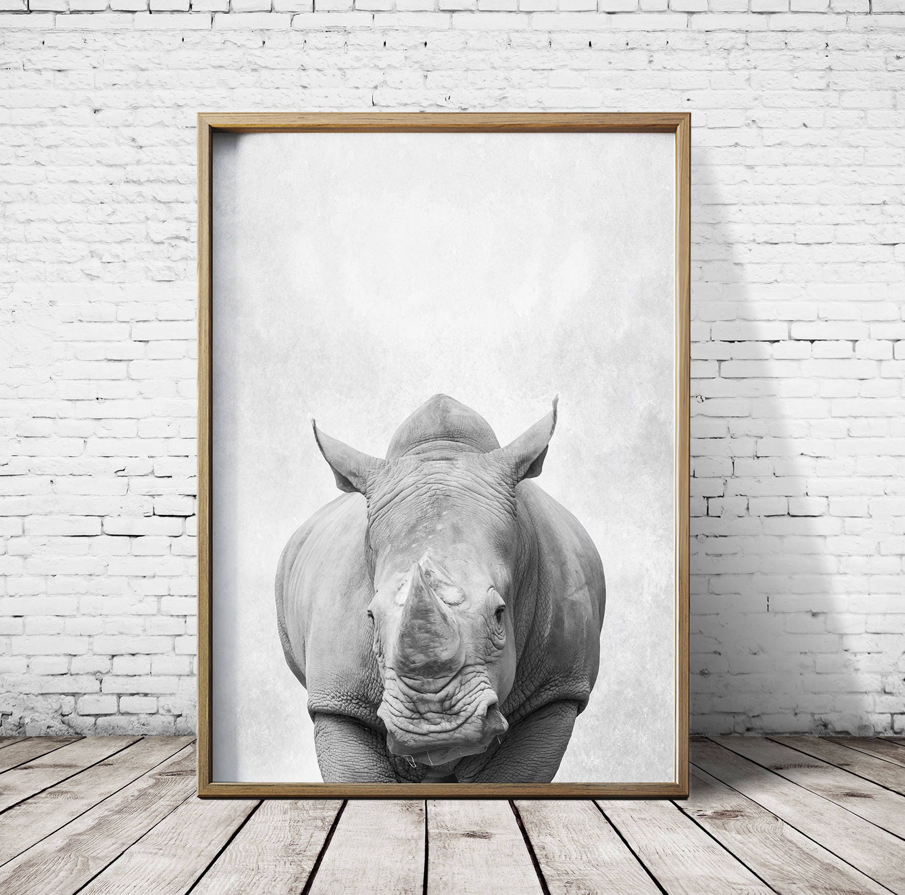 Rhinoceros Rhino Print Safari Nursery Rhino Poster Rhino Art