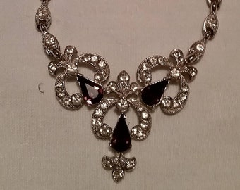 BOGOFF Exquisite 1950's Rhinestone Necklace