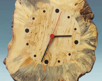 Wooden Clock, Modern Wall Clock, Wood Wall Clock, Handmade wooden clock, Wooden anniversary gift, unique wall clocks, Rustic wall clock
