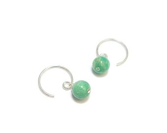 Amazonite - stone earrings and 925