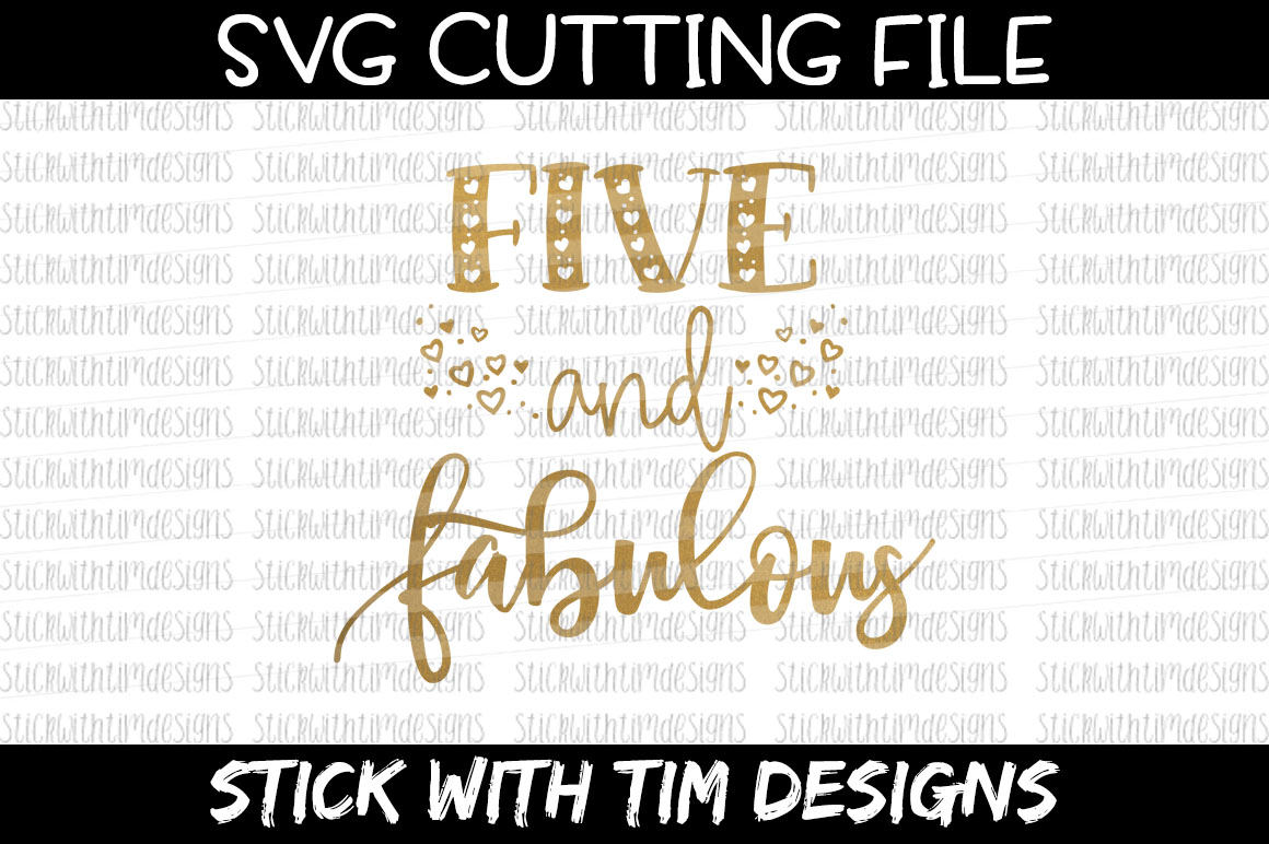 Download Five and Fabulous Svg Birthday Svg Five Birthday svg 5th svg