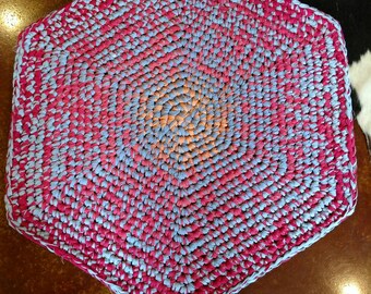 Cooling Lava: grannie's rag rugs have transmogrified into a form of art!