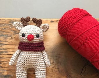 Crochet reindeer toy, amigurumi reindeer, plush reindeer, stuffed reindeer, Christmas reindeer