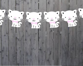 Cat Garland, Cat Banner, Cat Birthday Party, Cat Party Decorations, Kitty Banner