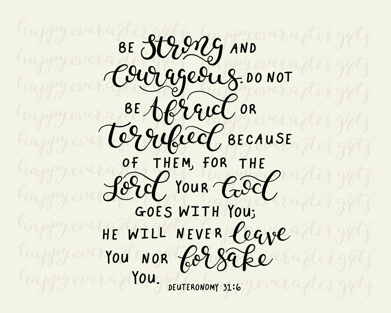 Deuteronomy 31:6 bible verse bible verse art svg cut file