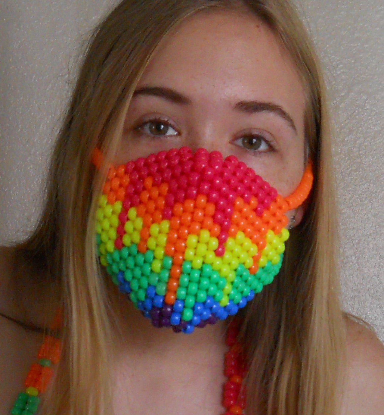 Melting Rainbow Kandi Mask