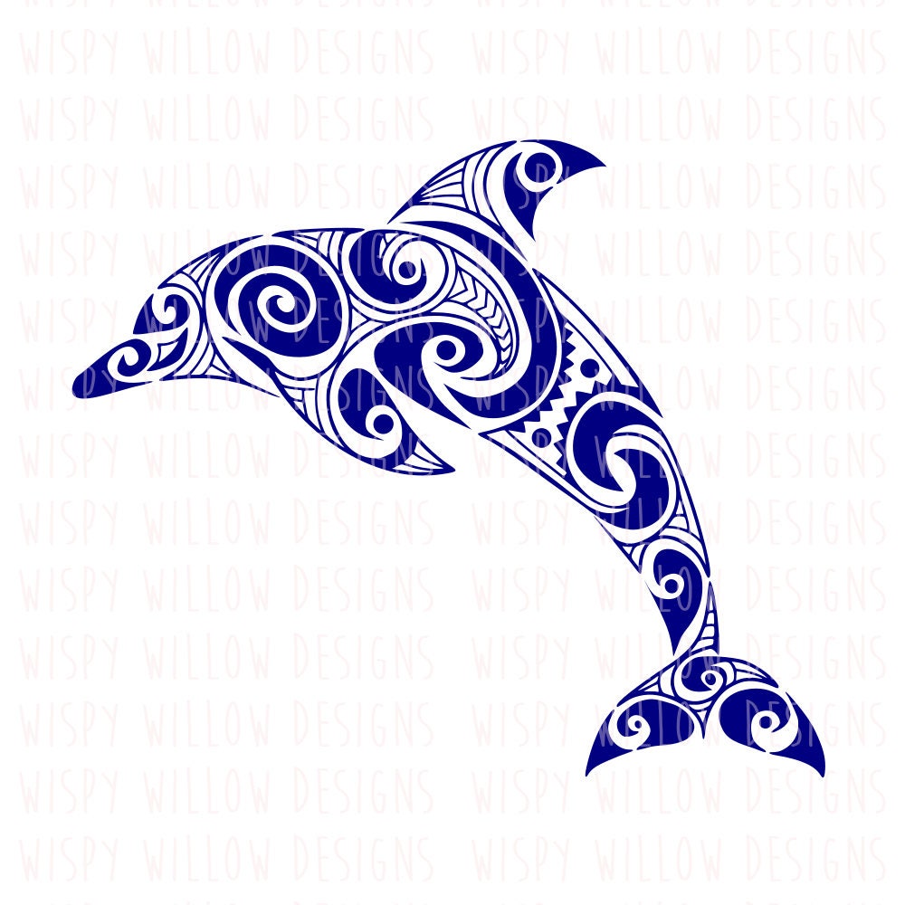 Dolphin SVG DXF PNG eps jpg Dolphin Download Tribal