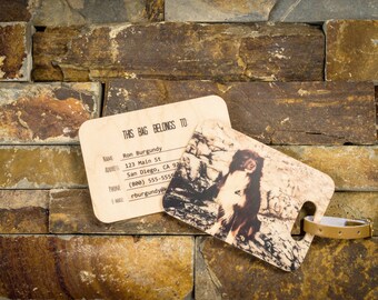 Personalized Photo Luggage Tag- Custom Luggage Tag, Id Tag, Travel Gift, Luggage Tag Custom, Luggage Tag Favors, Gift for Her, Wedding Favor