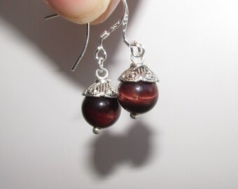 Red Tiger eye earrings