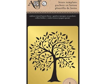 Beautiful brass metal tree stencil / template perfect for your art projects