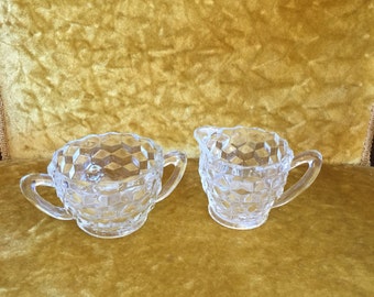 Fostoria Sugar Bowl & Creamer