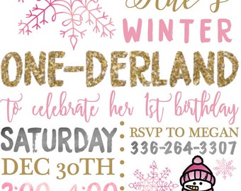 Winter One-derland Invitation