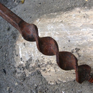 Vintage Scotch Eyed Auger, Vintage Auger Bit, Bushcraft Auger, Scotch Pattern Auger, Pocket Auger, Ring Auger Bit, Bushcraft Hand Drill Tool