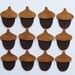 Acorns, Wool Felt Blend Die Cuts, Set of 12 Acorns from Woolhearts