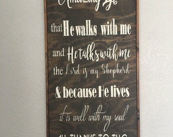 Old Rugged Cross medley vinyl decal. Please note, this is NOT a wood sign.