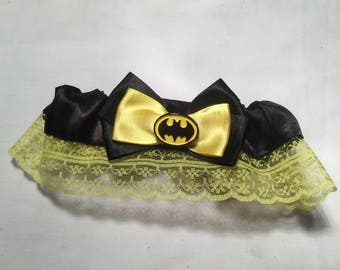 Batman Wedding Garter - Handmade