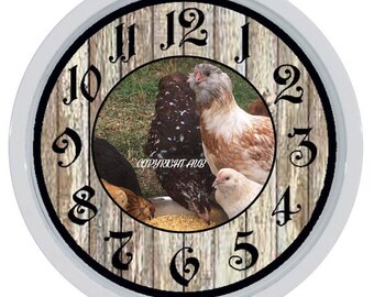 Chicken Hen Rooster Custom Made Wall Clock