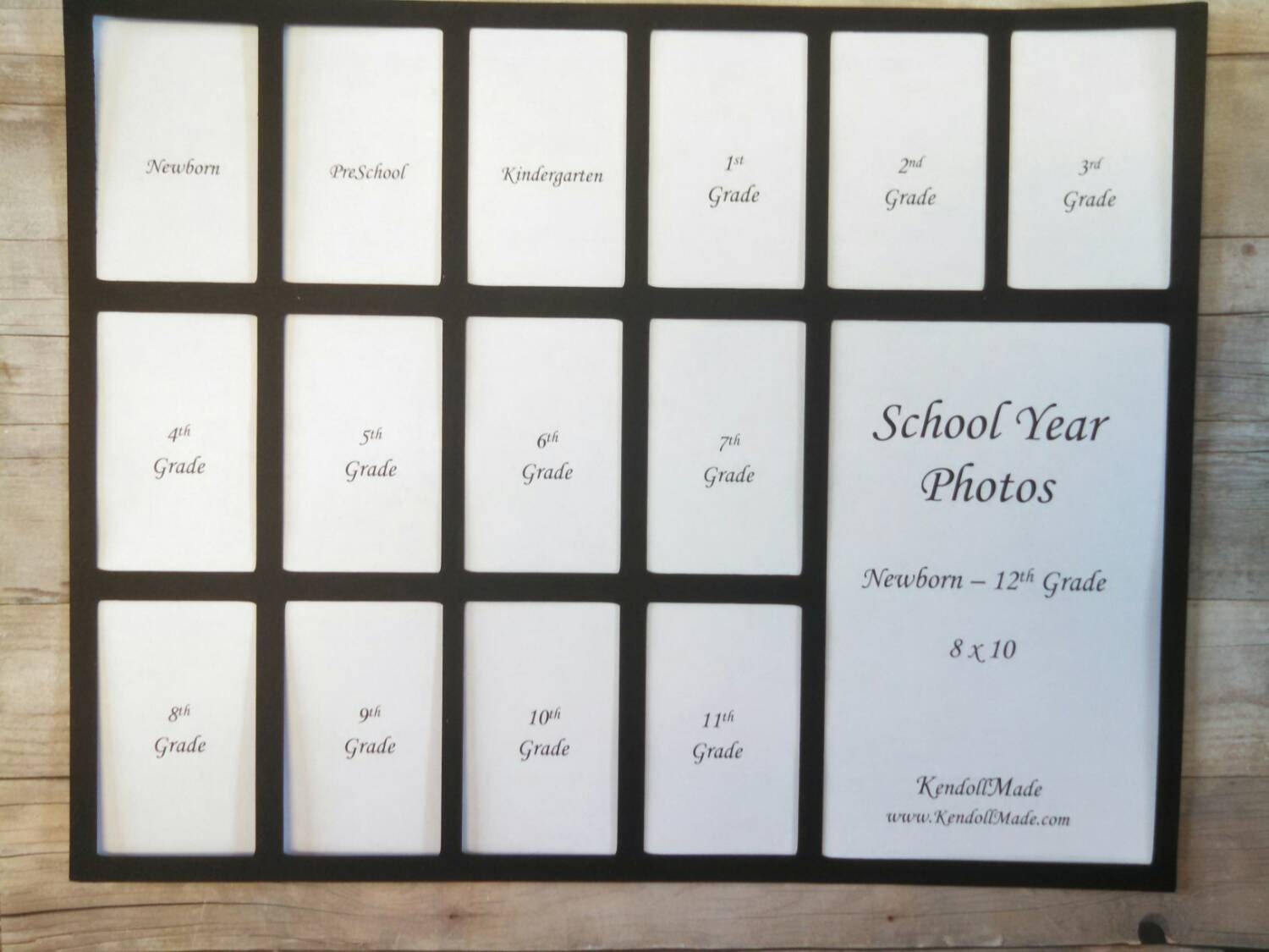 School Year Picture Frame Ideas 1st To 12th Grade Picture Frame School Year Mats Only