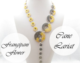 Frangipani Flower Cane Lariat Tutorial