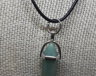 1" Green Aventurine Crystal Pendant